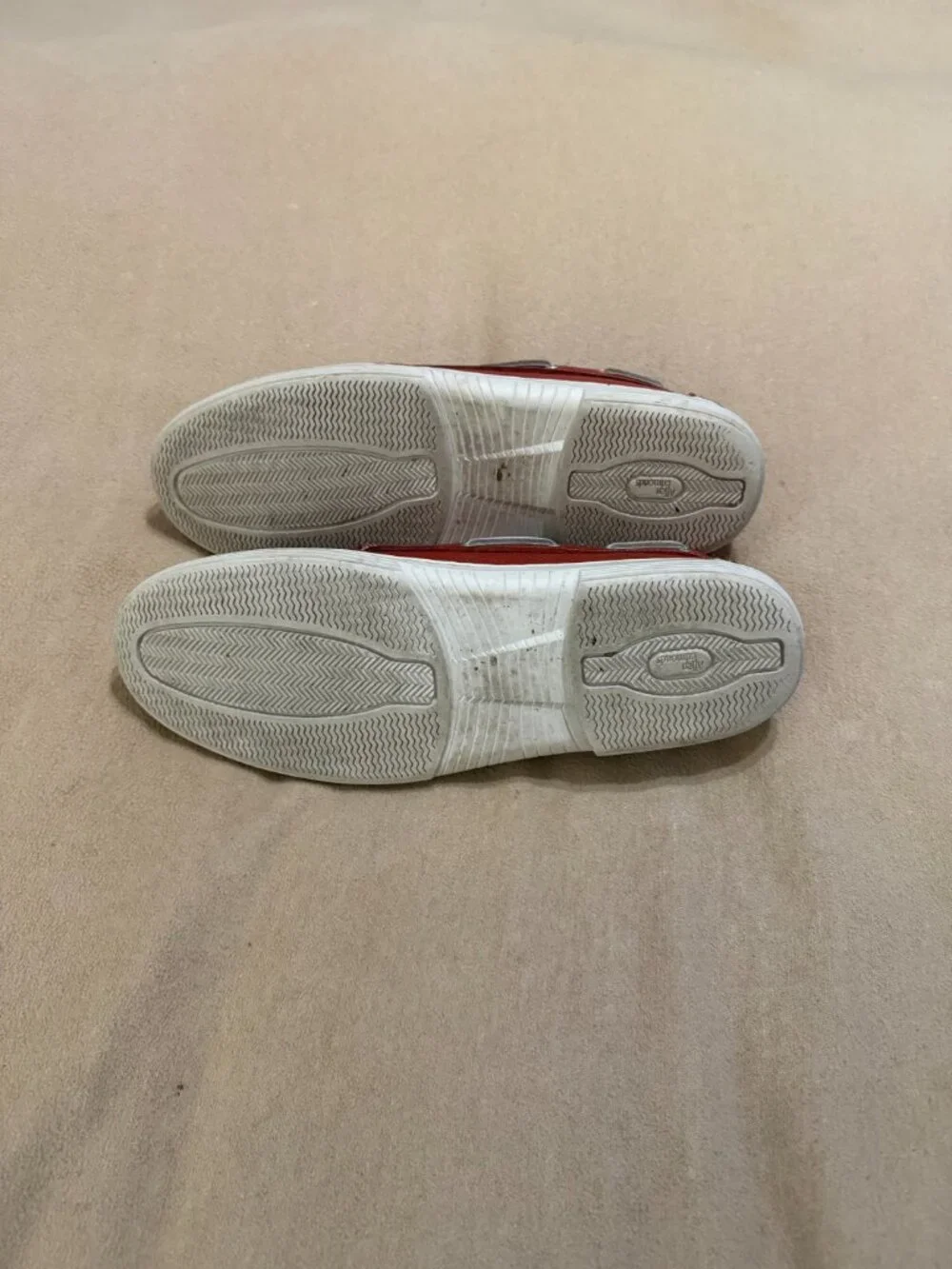 MENS RED ALLEN EDMONDS DECK SHOES SIZE 12 GREAT CONDITION